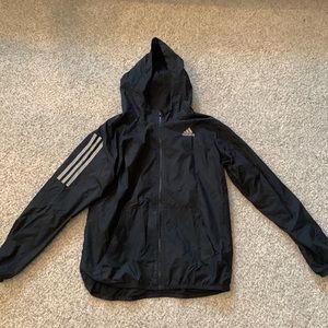 Adidas black zip up windbreaker